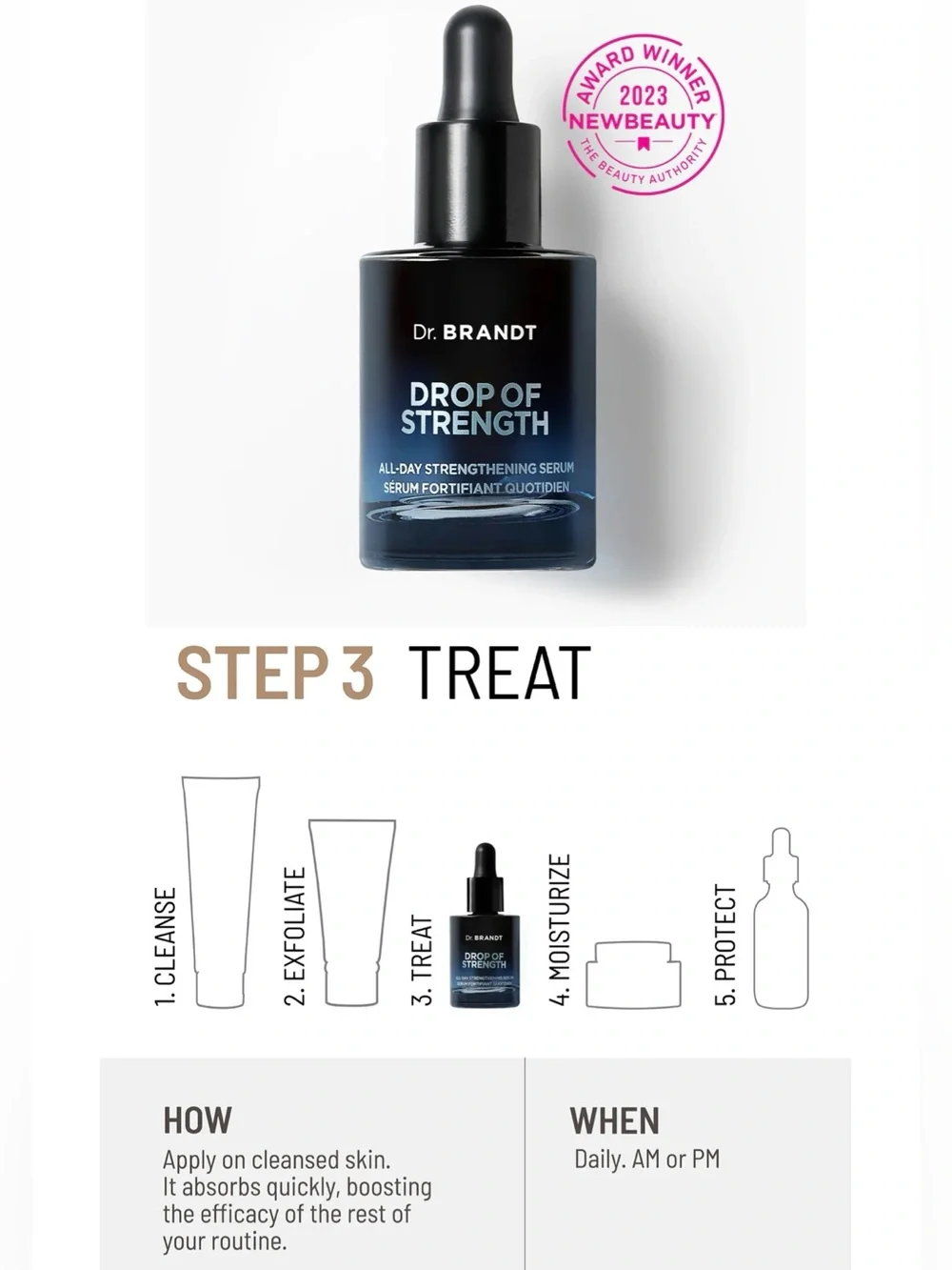DR. BRANDT ALL-DAY STRENGTHENING SERUM 30 ml / 1 fl oz NIB